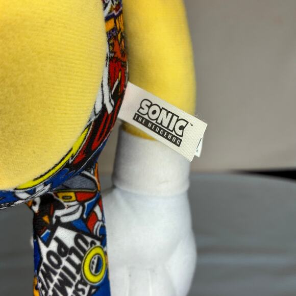 Sonic the Hedgehog Stuffed Plush Sticker Bomb Print Large Sega 18” 2019 - Picture 7 of 9